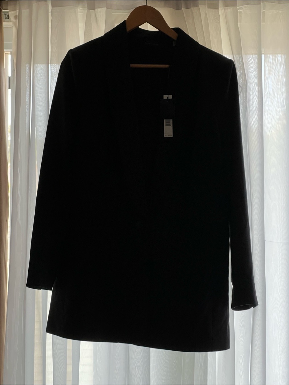 Elie Tahari Black Longline Blazer